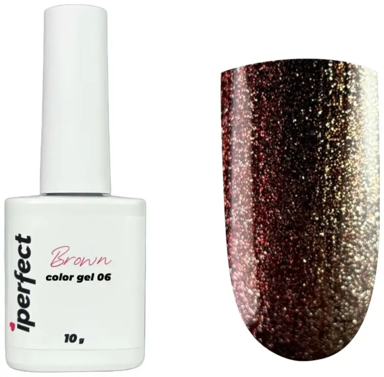 Iperfect гель-лак Brown color gel 06 камуфлирующее 10 мл купить,NaN