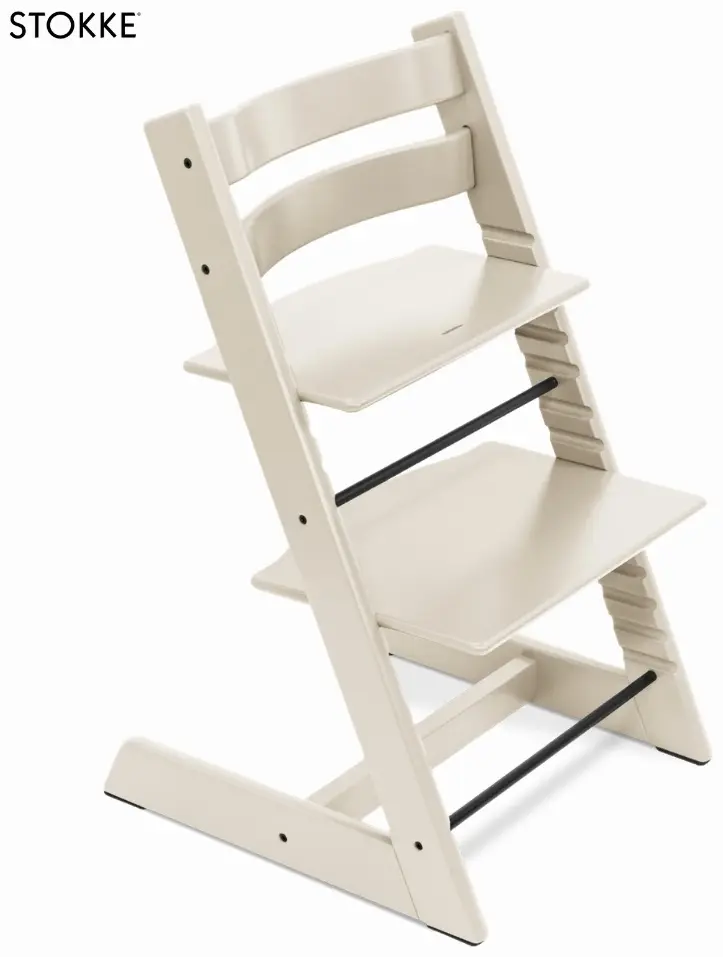 Детский растущий стульчик Stokke Tripp Trapp, массив дерева, 46x49x79 см, ваниль купить,NaN