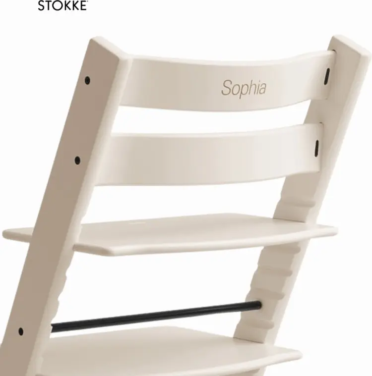 Детский растущий стульчик Stokke Tripp Trapp, массив дерева, 46x49x79 см, ваниль купить,NaN