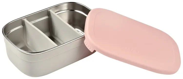 Контейнер Beaba BOITE REPAS INOX GRIS V/D ROSE 914002 , металл, розовый