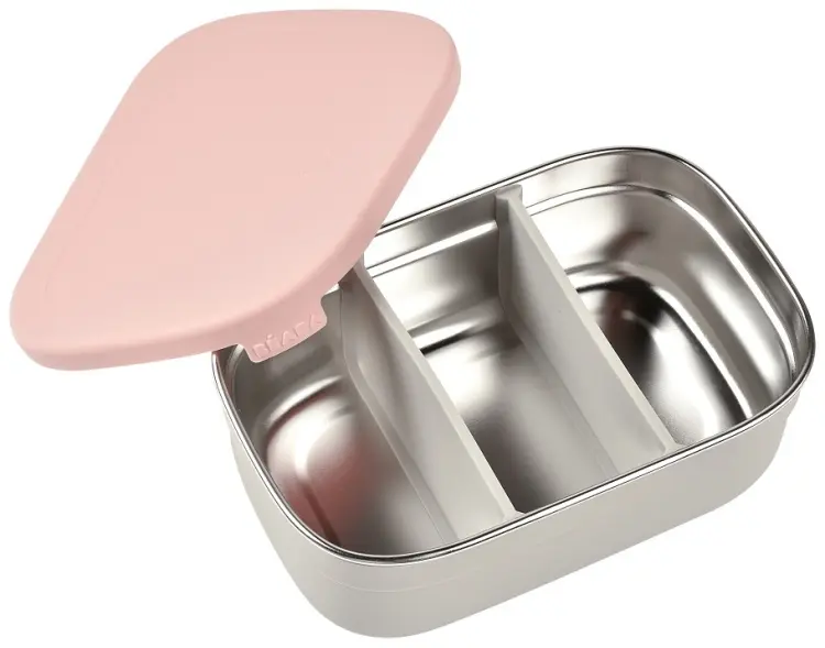 Контейнер Beaba BOITE REPAS INOX GRIS V/D ROSE 914002 , металл, розовый