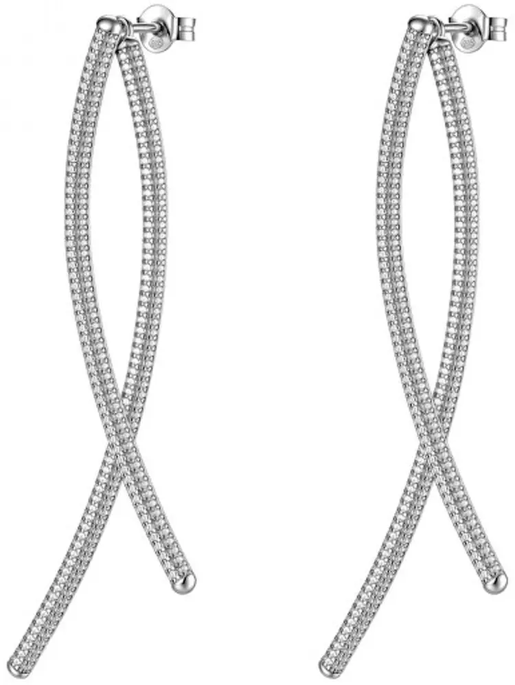 Серьги-цепочки Rosato RZBI91 вес 8.49 г серебро, фианит купить,NaN