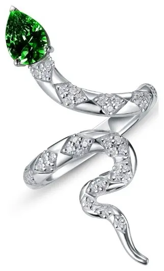 Кольцо Geoma Jewelry 27003 размер 16.5 вес 2 г золото, бриллиант, наноизумруд купить,1452000
