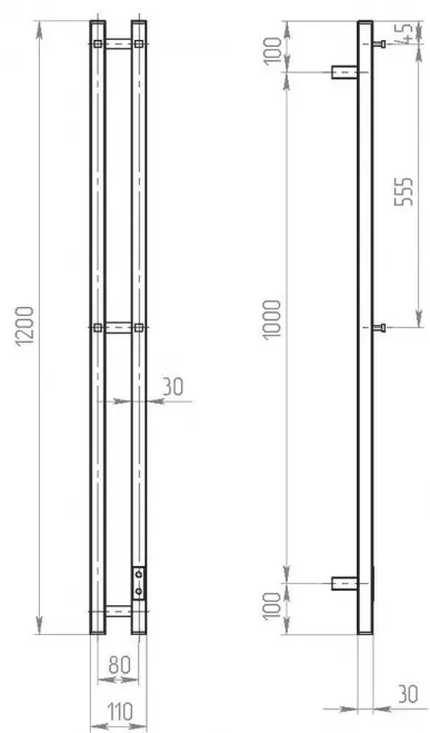 Полотенцесушитель электрический Двин X-2 Plaza neo, нестандартный 8x120 см купить,NaN