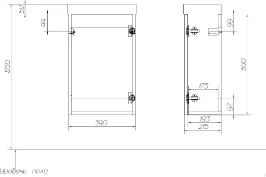 Cersanit SZ-MOD-MO40/Wh39.2 смx59 смx21.5 см, ЛДСП, МДФ, белый купить,NaN