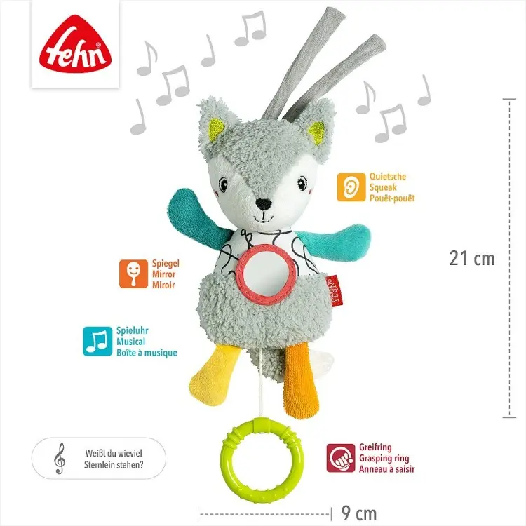 Музыкальная игрушка Fehn подвеска Лисичка купить,NaN