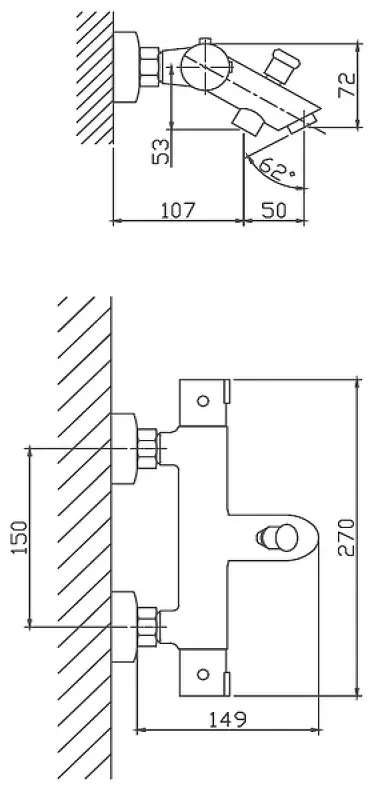 Смеситель для ванны Haiba HB60809, латунь, цвет хром купить,NaN