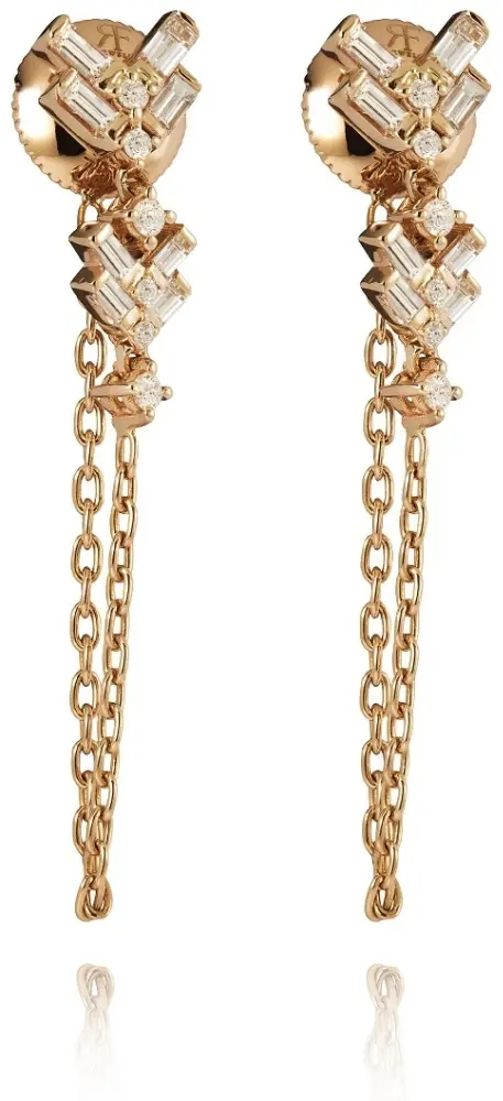 Серьги-цепочки Constella ORERI9002BWXX вес 3.71 г золото, бриллиант купить,NaN