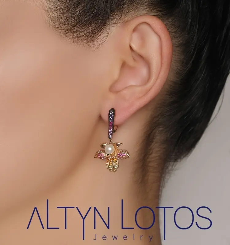 Серьги КРИСТАЛЛ NH25700226773 вес 7.95 г золото, жемчуг купить,540600