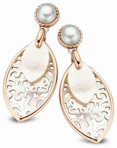 Серьги Tirisi TM7042PW(2P) вес 7.71 г серебро, золото, бриллиант, жемчуг купить,NaN