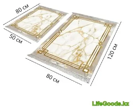LifeGoods.kz комплект ковриков LG48387 120x80 см, полиэстер, микрофибра купить,NaN