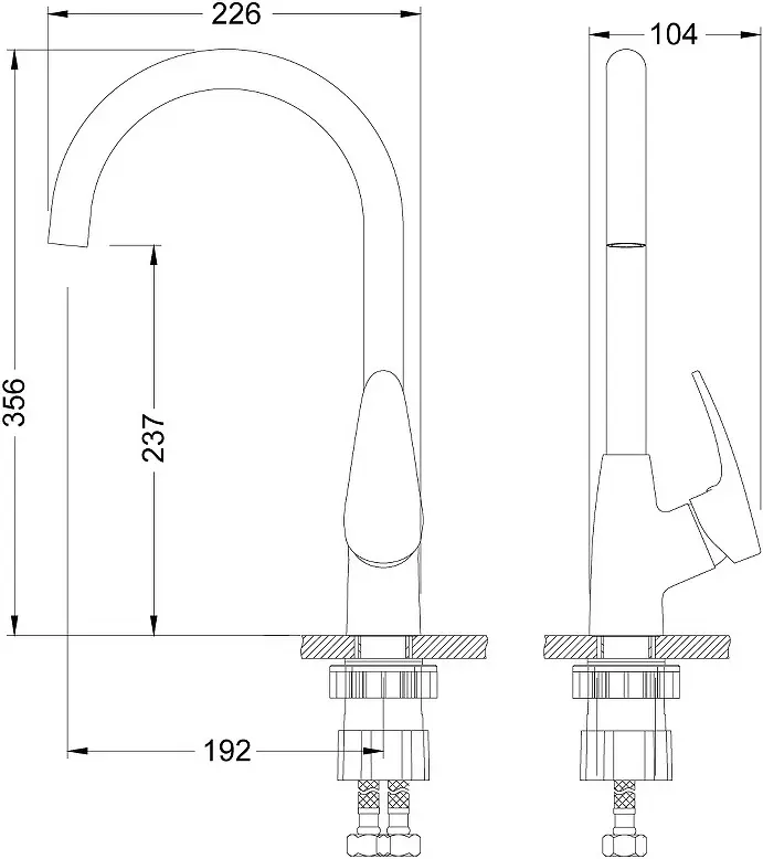Смеситель для кухни (мойки) Lemark LM0405PSH, однозахватный купить,NaN
