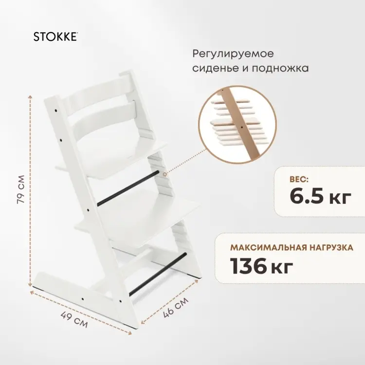 Stokke Tripp Trapp белый купить,167990