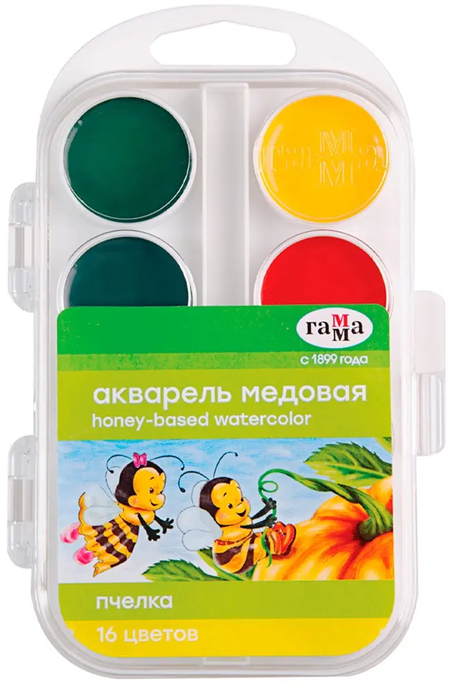 Акварель 16цв Пчелка купить,NaN
