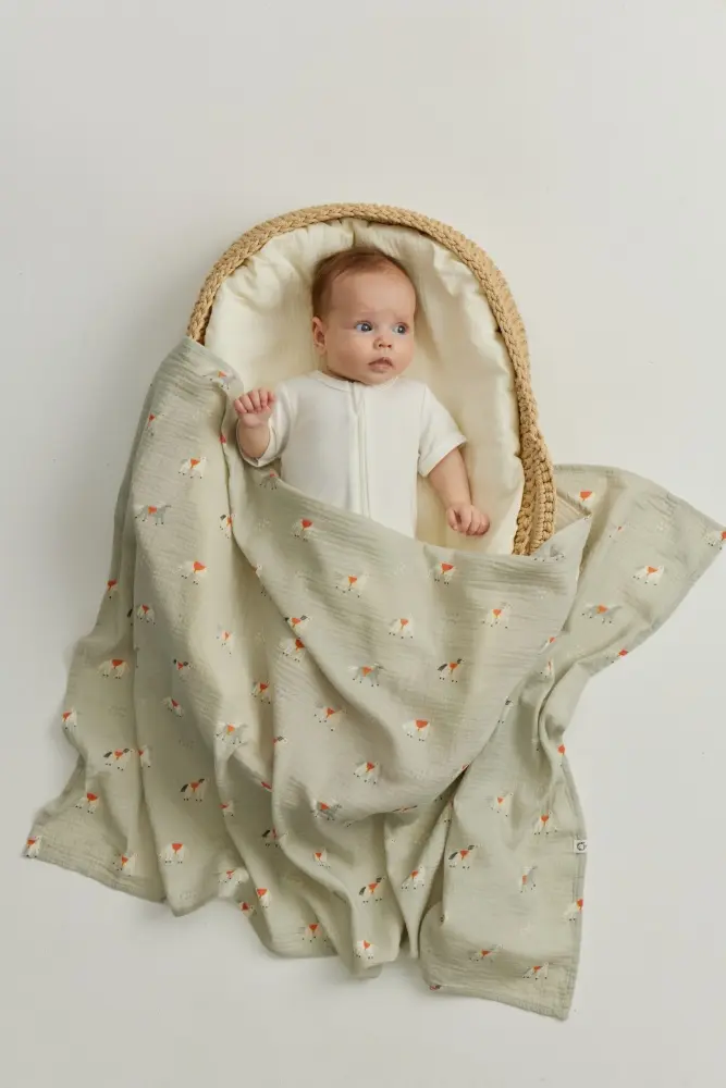 Пеленка текстильная BUBA KIDS Кабардинские лошадки/ полынь/ сливочный, 3 шт, 75x75 см купить,NaN