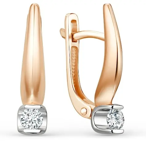 Серьги IMPERIAL C1395-120 вес 2.3 г золото, бриллиант купить,NaN