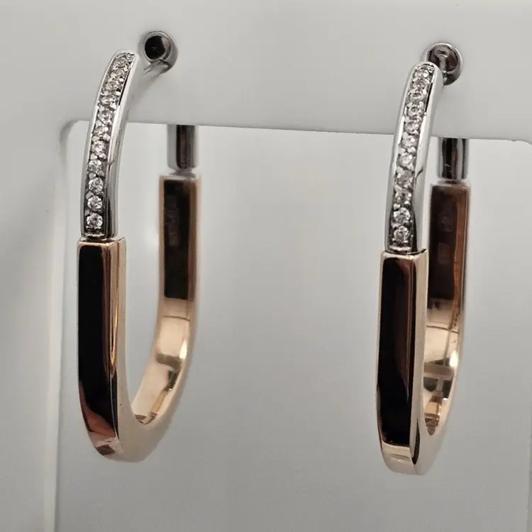 Серьги Deimantas 116984941 вес 7.01 г золото, фианит купить,NaN