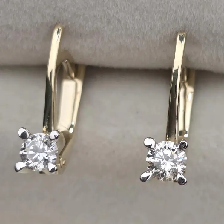 Серьги Deimantas 124321219 вес 2.7 г золото, бриллиант купить,NaN