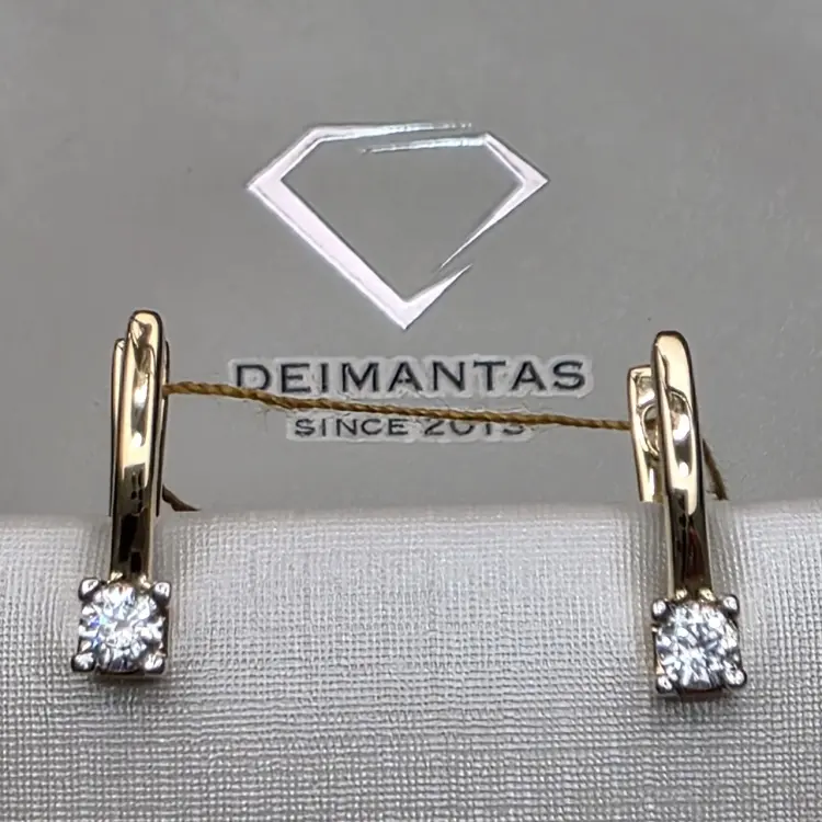 Серьги Deimantas 125839611 вес 2.64 г золото, фианит купить,NaN