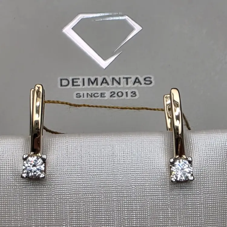 Серьги Deimantas 125839611 вес 2.64 г золото, фианит купить,NaN