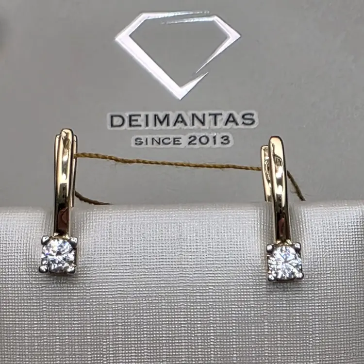 Серьги Deimantas 125839611 вес 2.64 г золото, фианит купить,NaN