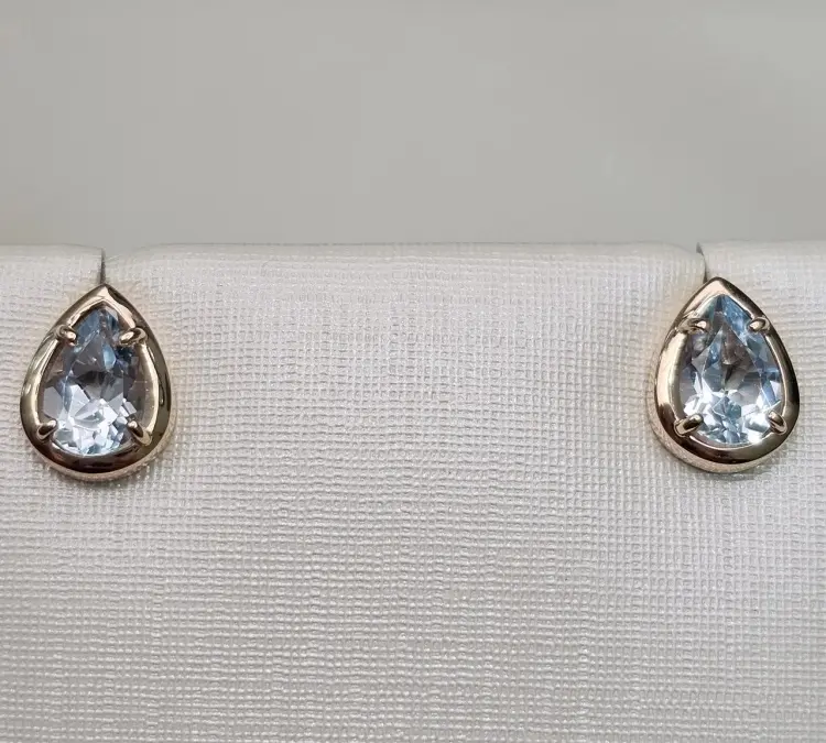 Серьги Deimantas 119408864 вес 1.3 г золото, топаз купить,NaN