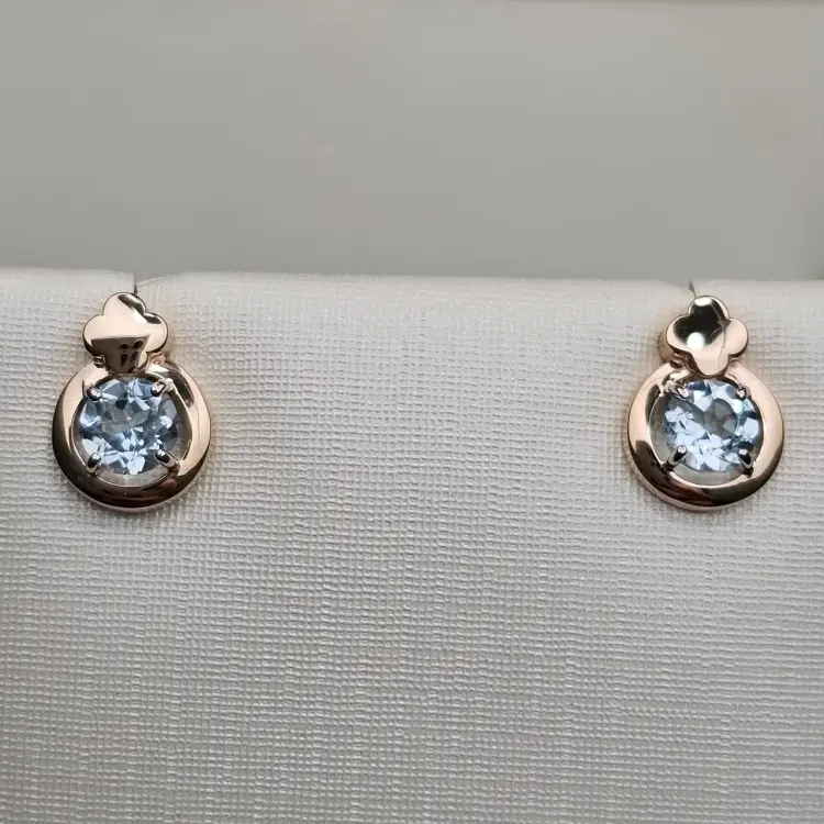 Серьги Deimantas 119850008 вес 1.44 г золото, топаз купить,NaN