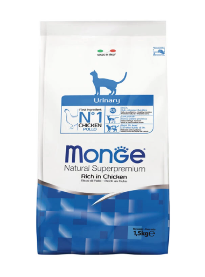 Сухой корм Monge Urinary с курицей 1,5кг купить,NaN