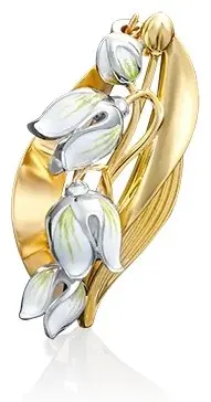 Брошь Deimantas 122549057 вес 2.82 г золото, эмаль купить,NaN