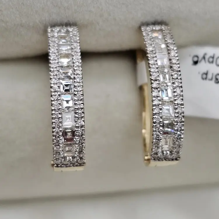 Серьги Deimantas 117311414 вес 5.53 г золото, бриллиант купить,NaN