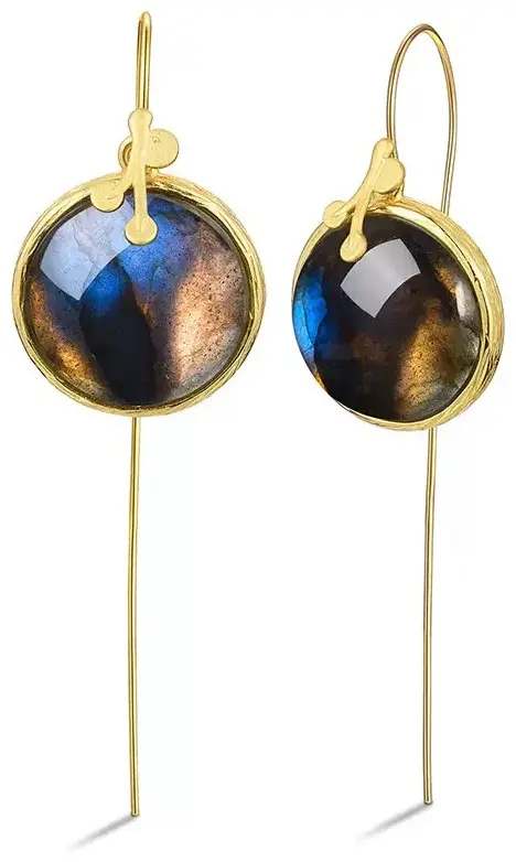 Серьги Deimantas 123938133 вес 7.02 г серебро, лабрадорит купить,NaN