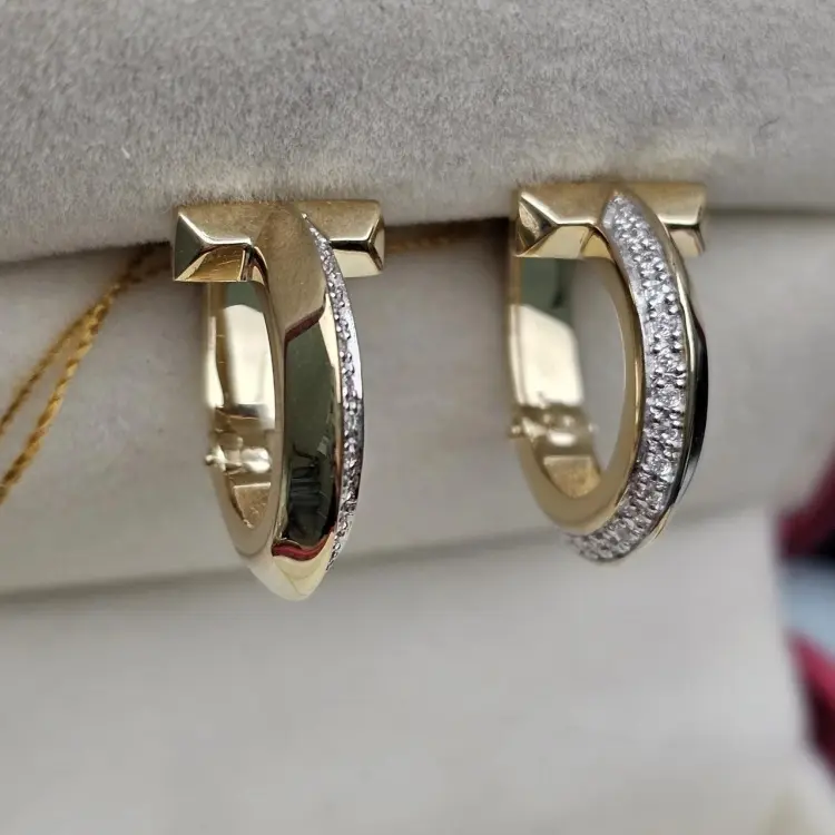 Серьги Deimantas 116265760 вес 5.97 г золото, бриллиант купить,NaN