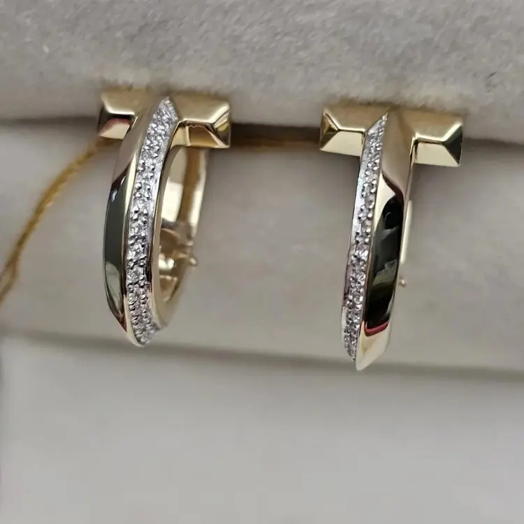 Серьги Deimantas 116265760 вес 5.97 г золото, бриллиант купить,NaN