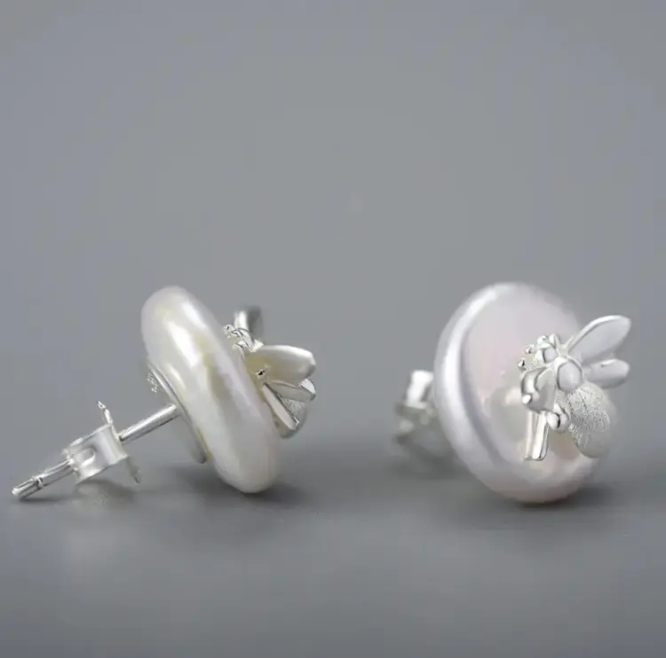 Серьги Deimantas 124949552 вес 3 г серебро, культивированный жемчуг купить,NaN