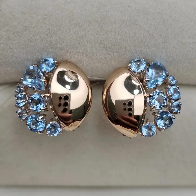 Серьги Deimantas 118927377 вес 3.6 г золото, топаз купить,NaN