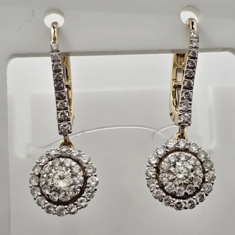 Серьги Deimantas 117310376 вес 5.05 г золото, бриллиант купить,NaN
