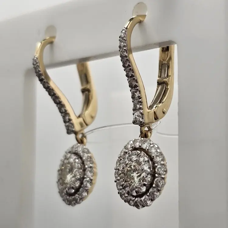 Серьги Deimantas 117310376 вес 5.05 г золото, бриллиант купить,NaN