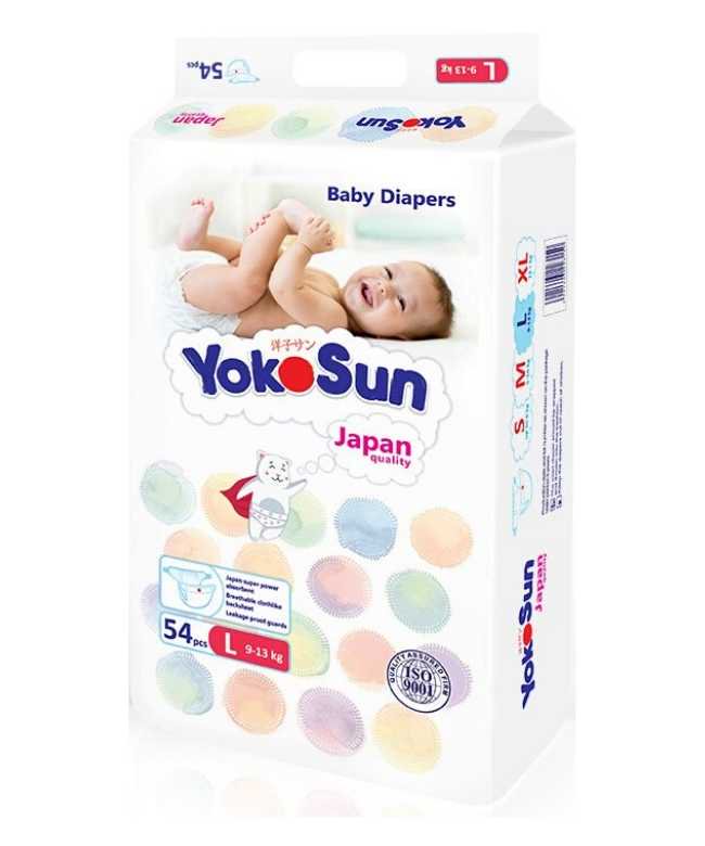Подгузники Yokosun L 9-13кг 54шт