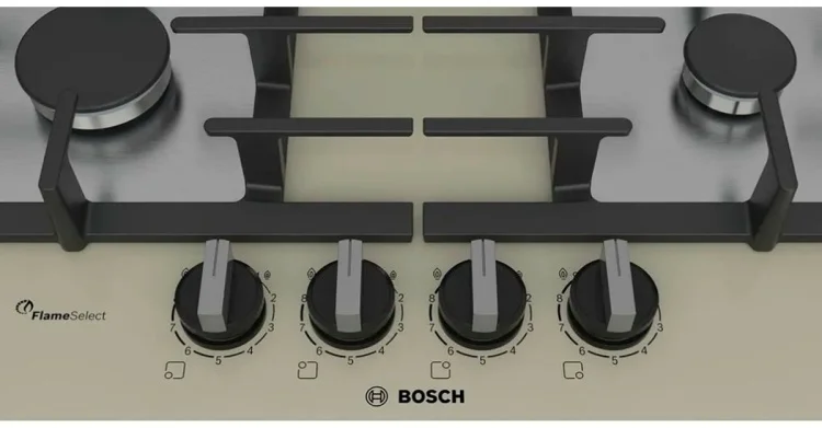 Газовая варочная поверхность Bosch PPP6A8B91R бежевая