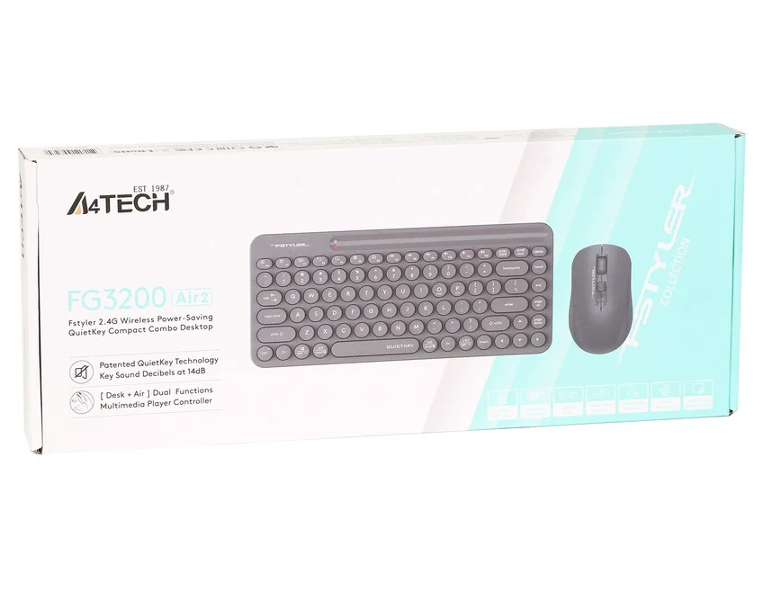 Клавиатура + мышь A4Tech Fstyler FG3200 Air2 Grey купить,11890