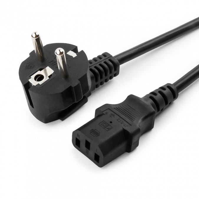 Кабель питания Cablexpert PC-186-VDE Schuko-C13 6А 1.8м чёрный купить,3690