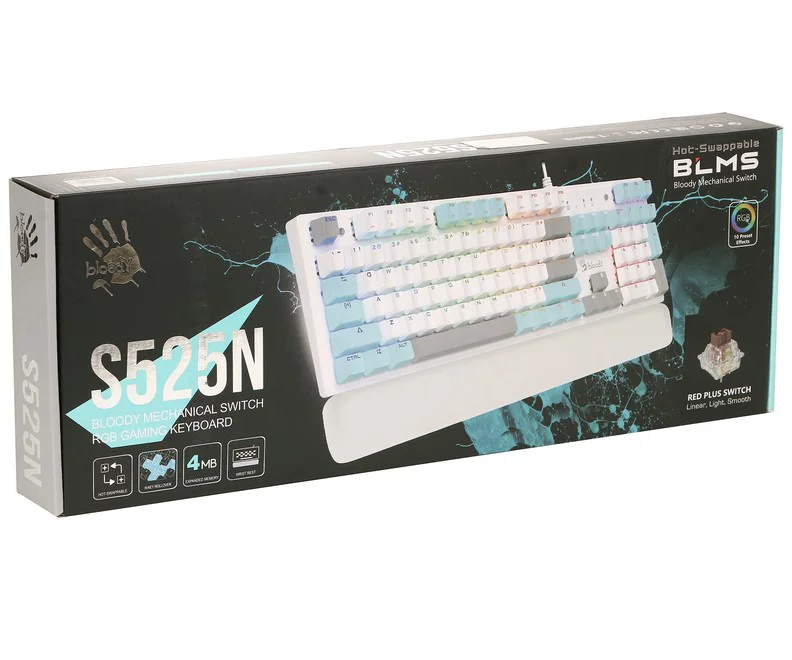 Клавиатура A4Tech Bloody S525N Icy White