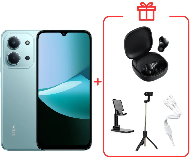 Смартфон Redmi 15C NFC 4 ГБ/128 ГБ зеленый + подарок купить,NaN