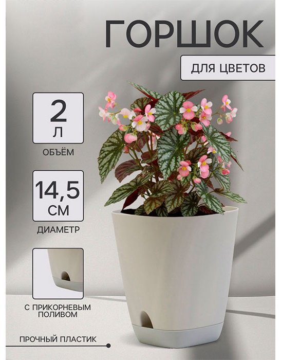 Горшок для дома Гранд 2 л, пластик купить,NaN