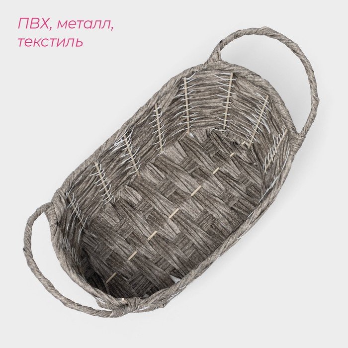 Кашпо для дома Доляна , металл, текстиль купить,NaN