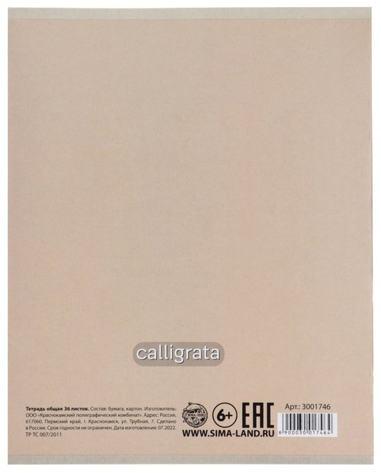 Набор общих тетрадей Calligrata Котята, 36 л, А5+, клетка, мягкая обложка, 5 шт купить,NaN
