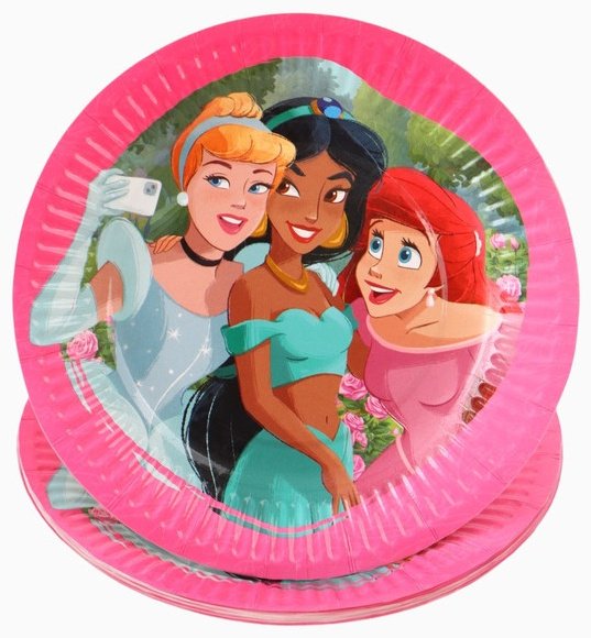 Disney тарелка Принцессы, 10917178 мультиколор 10 шт купить,NaN