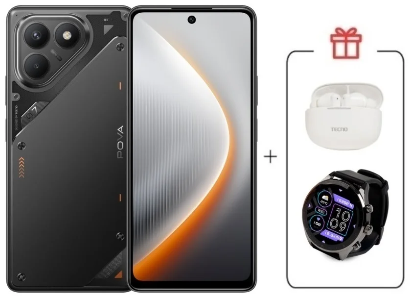Смартфон Tecno Pova 7 Neo 8/128GB Geek Black + подарок купить,NaN