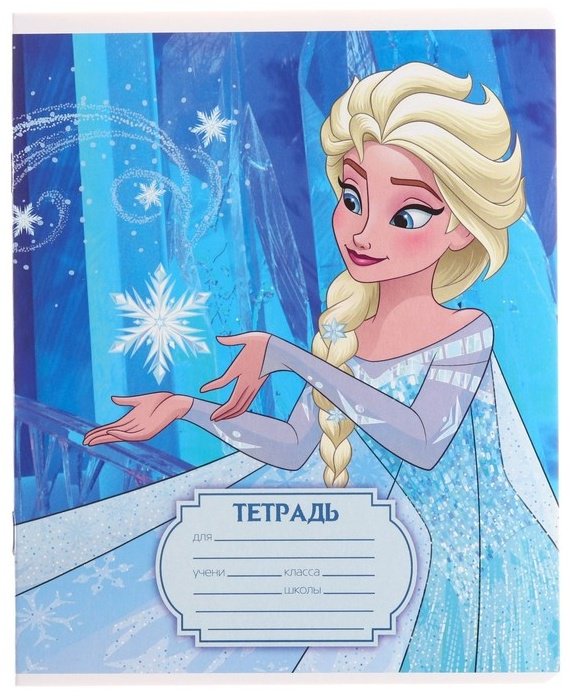 Набор школьных тетрадей Calligrata Холодное сердце, 12 л, А5, клетка, мягкая обложка, 5 шт купить,NaN