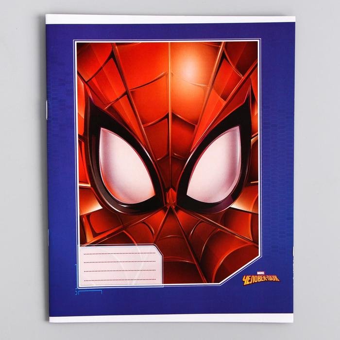 Набор школьных тетрадей Marvel Человек-паук, 12 л, А5+, линейка, мягкая обложка, 4 шт купить,NaN